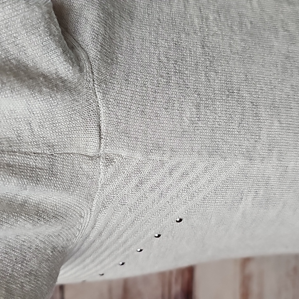 NEW RETROLOGY HEATHER GRAY LONG SLEEVE OPEN FRONT GROMMET CARDIGAN - Picture 5 of 16